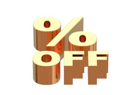 percentage sign 3D renderの写真素材