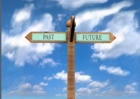 Past and Future signの写真素材