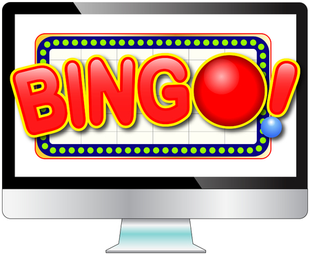 Bingo Computer Bingo Signのイラスト素材