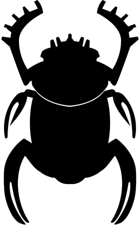 scarab beetleのイラスト素材