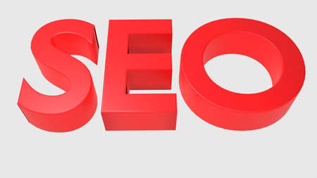 3D SEO text captionの写真素材