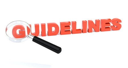 Guidelines caption with magnifying glass
