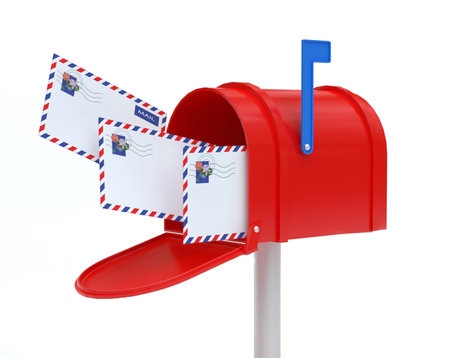 Mail Box with mail