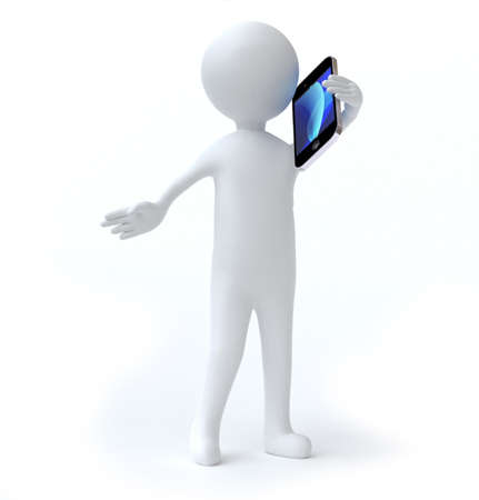 Man talking on mobile phoneの写真素材