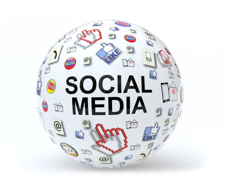 Social Media Icon conceptの写真素材