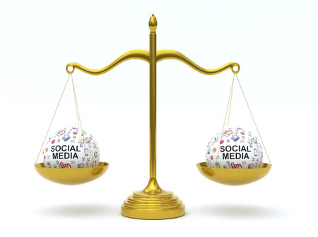 Social Media icons on scales
