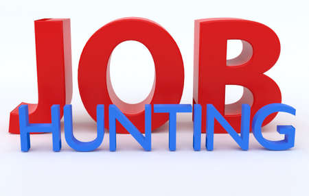 Job Hunting 3D graphicの写真素材