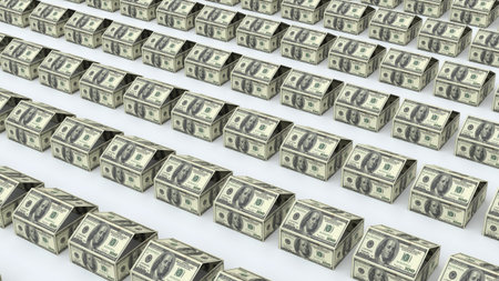 Homes made from folded banknotes