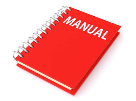 Information Handbook on white backgroundの写真素材