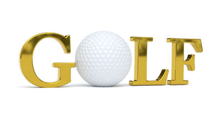 Golf Title with Golf Ballの写真素材