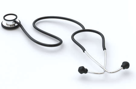stethoscope on white backgroundの写真素材