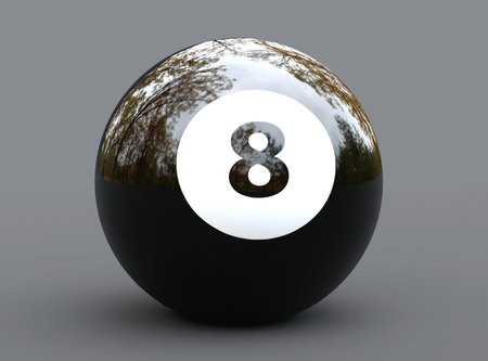 8 Pool ball on blank background