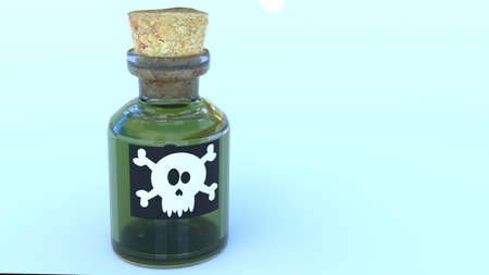 Posion Bottle with skull labelの写真素材