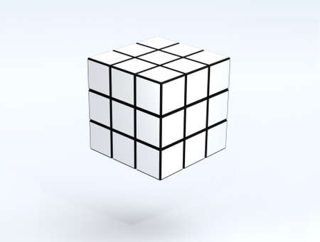 Cube puzzle with blank spacesの写真素材