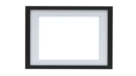 Blank Picture frame on whiteの写真素材