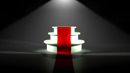 Winners stand with red carpetの写真素材