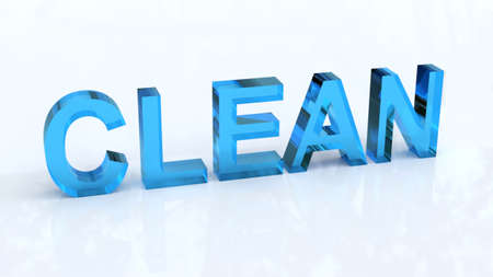 Clean caption in 3D letteringの写真素材