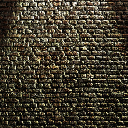 Brick Wall with mood lighting backgroundの写真素材