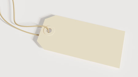Luggage tag with string blank with no message