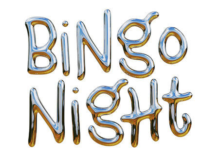 Bingo night 3D silver lettering