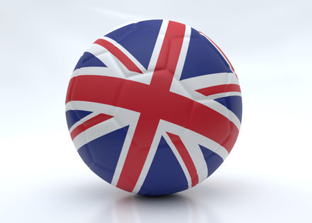 Uk flag union jack on globe