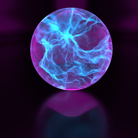 plasma ball on black background