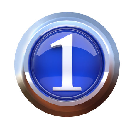 Number 1 button concept