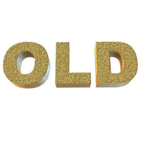 Word OLD on white backgroundの写真素材
