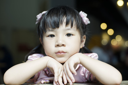 Portrait of young cute girlの写真素材
