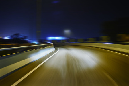 moving forward motion blur background,night sceneの写真素材