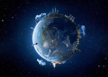 Kuala Lumpur city, Travel our Earth planet. The world monument concept.
