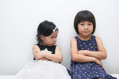 Two adorable little sisters