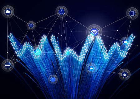 Wireless connection futuristic concept