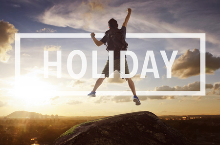 Holiday Vacation Adventure Travel Word Conceptの写真素材