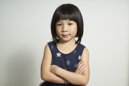 Portrait of young cute girlの写真素材