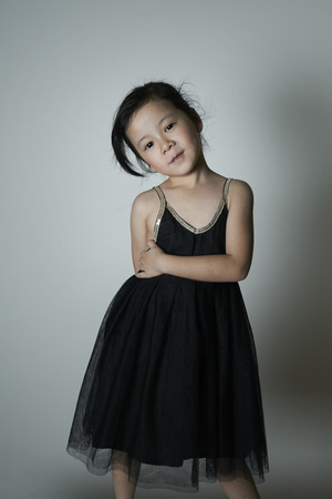 Portrait of young cute girlの写真素材
