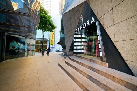 KUALA LUMPUR, MALAYSIA - Feb 16, 2017: Futuristic design of Sephora shop in Kuala Lumpur. Sephora is a cosmetics stores base in Paris, France since 1970.のeditorial素材