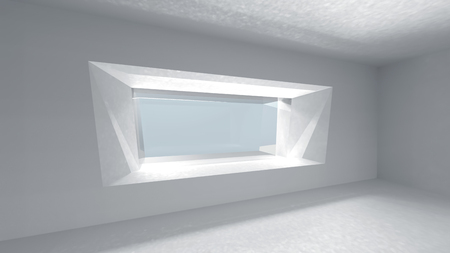 3d Render high key empty space concrete room with bright window .の写真素材