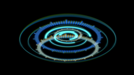 3d rendering futuristic circle user interface HUD design graphs .の写真素材