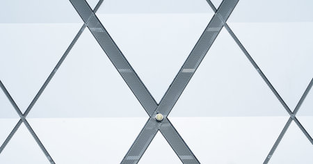 Modern architecture business building details steel facade background .