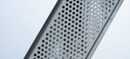 Modern architecture business building details steel facade background .の写真素材