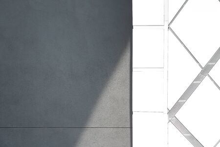 Modern architecture business building details steel and cement facade background .の写真素材