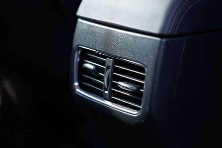 Vehicle interior of a modern car with air conditionerの写真素材