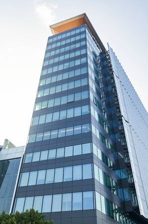 Low angle view of office building in Putrajaya,Malaysia.の写真素材