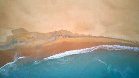 Aerial view of amazing nature background. beautiful tropical beach located at Terengganu, Malaysiaの写真素材