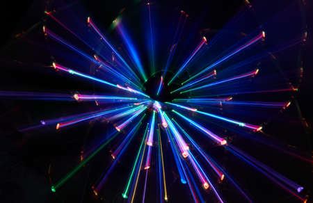 Abstract colorful gradient glowing Impulse radiation linear light backgroundの写真素材