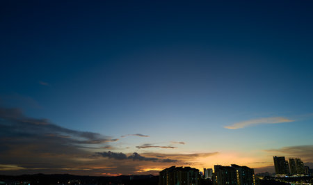 Beautiful dramatic sunset skyの写真素材