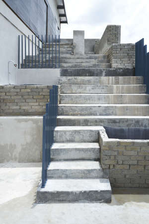 Rough concrete and cement structure building exteriorの写真素材