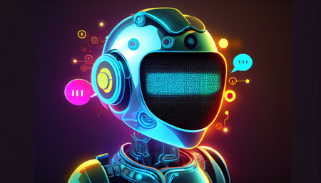 Artificial intelligence ChatGPT Chat Bot illustrationの素材