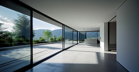 Contemporary minimalist empty interiorの素材